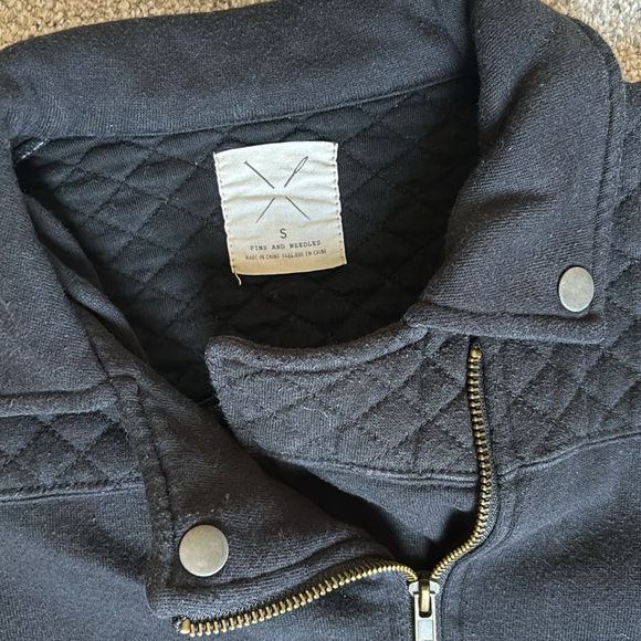 Urban Outfitters Pins and Needles Moto Jacket Black Cropped Small - Picture 2 of 6